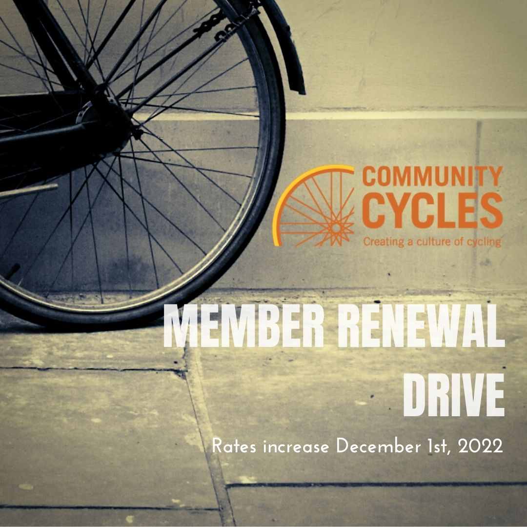 Featured image for “Members keep Community Cycles Strong – Please signup / renew”