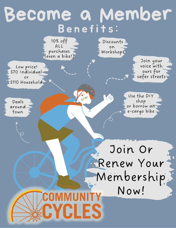 Featured image for “Join the Ride: Become a Member of Community Cycles”